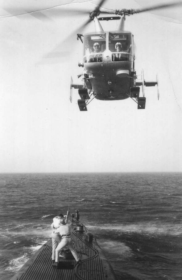 Search & Rescue exercise, USS Tench, circa 1965